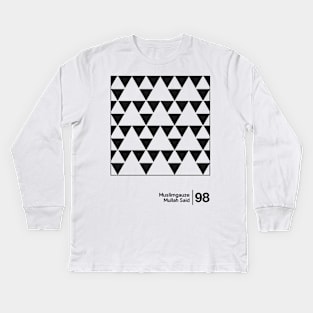 Muslimgauze / Minimalist Graphic Design Fan Artwork Kids Long Sleeve T-Shirt